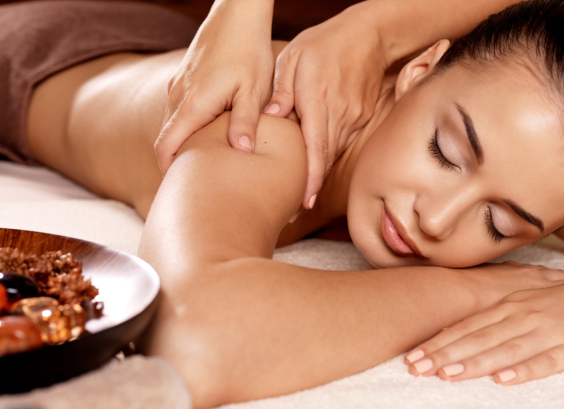 Deep tissue massage setup at home