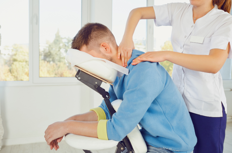 Chair massage in London offices and events